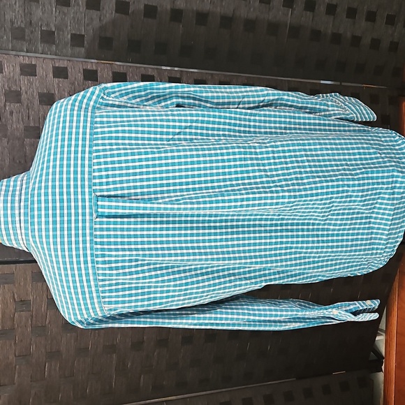 Chaps Blue Checkered Men's Shirt Size Large - Picture 6 of 13